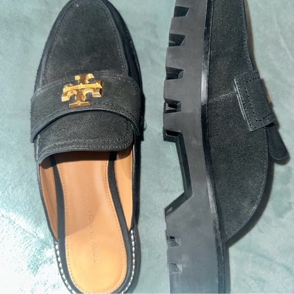 Tory Burch  Black Suede mule Loafers - Picture 2 of 6